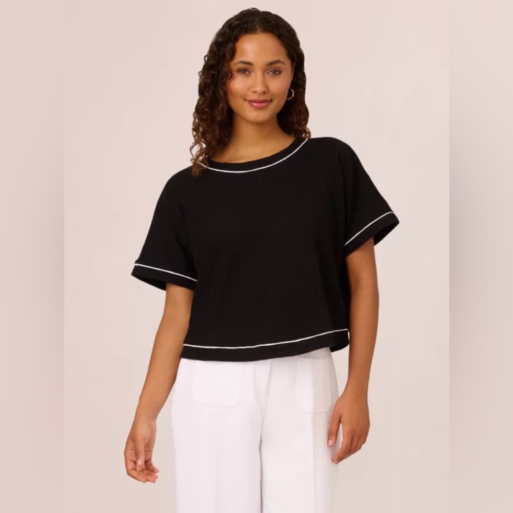 Adrianna Papell Ribbed Crop Top Size M